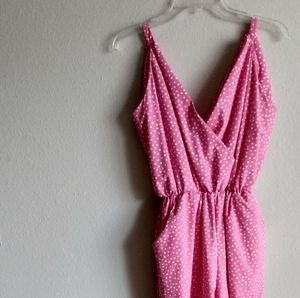 Pink polka dot jumpsuit